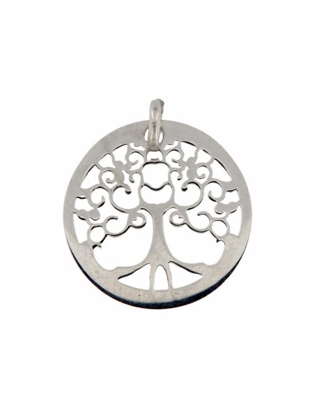 COLG-955 - COLGANTE DE PLATA ÁRBOL DE LA VIDA CALADO DE 15 MM