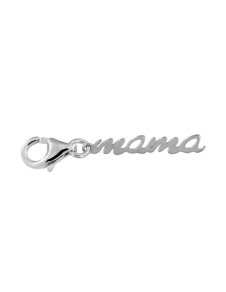 COLG-789 - COLGANTE DE PLATA CON MOSQUETÓN DE MAMÁ DE 23 MM X 4 MM