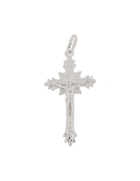 CRUZ-295 - CRUZ DE PLATA CON CRISTO  DE 33 MM X 19 MM