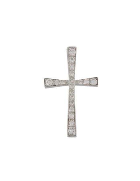 CRUZ-100 - CRUZ DE PLATA CON CIRCONITA DE 43 MM X 25 MM