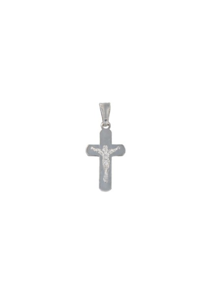 CRUZ-250 - CRUZ DE PLATA LISA CON CRISTO DE 23 MM X 13 MM