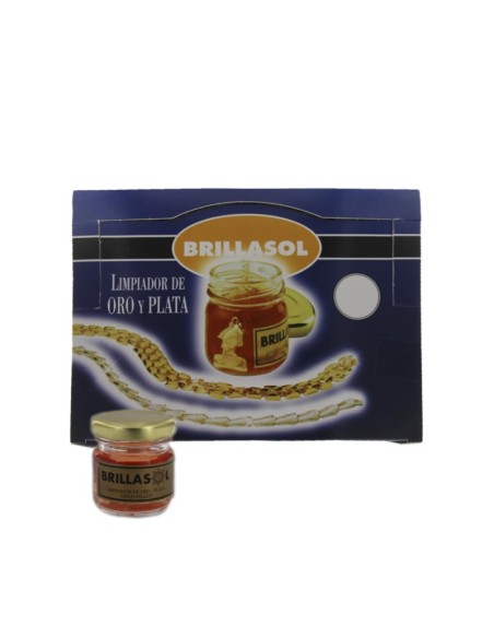 BRILLASOL-2 - CAJA DE LIQUIDO LIMPIADOR DE PLATA Y ORO 24 BOTES DE 40 ML